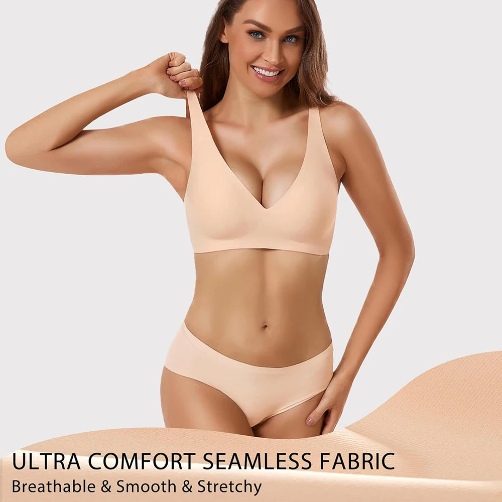 Jelly Wireless push-up confidence Bra