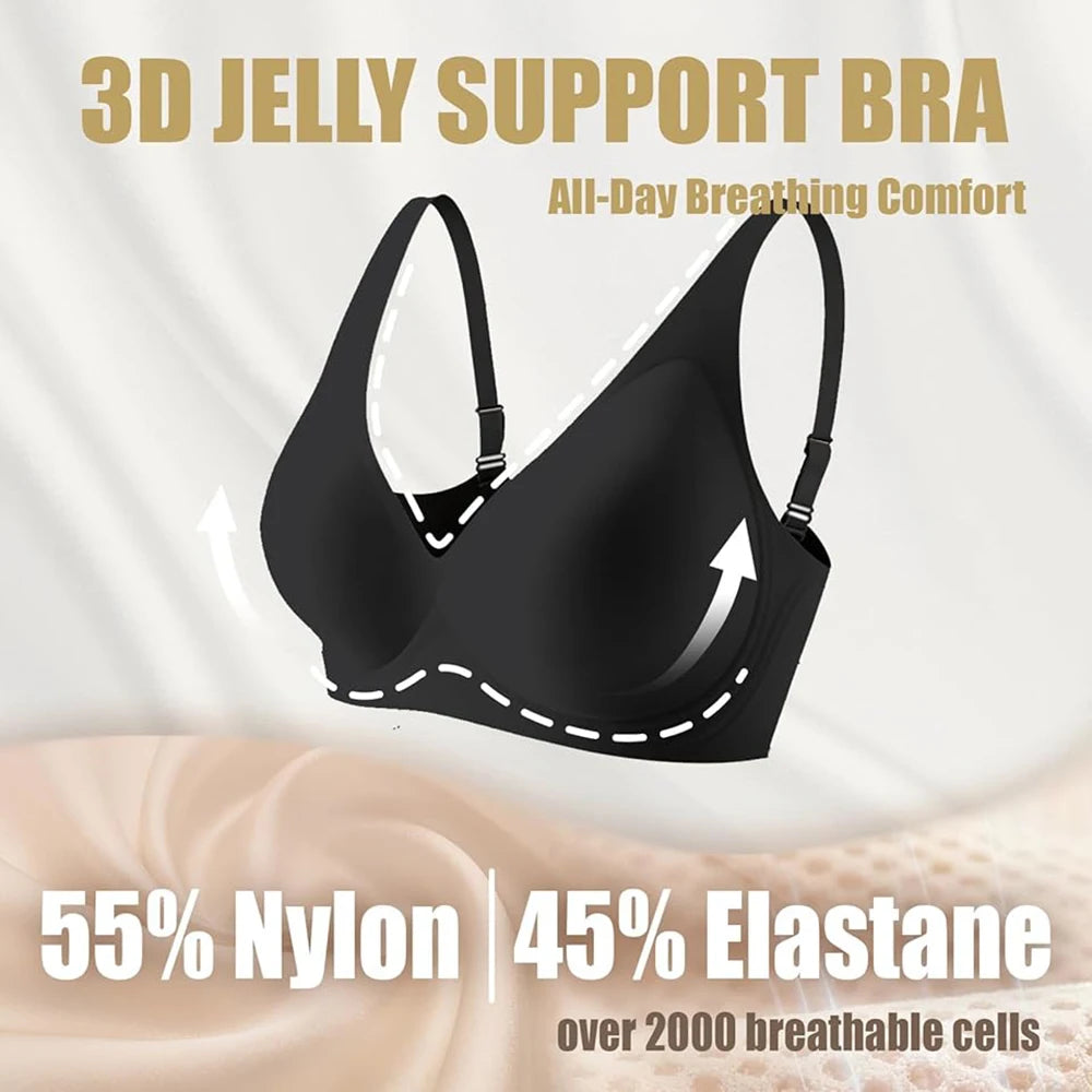 Jelly Wireless push-up confidence Bra